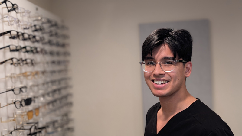 Eyewear selection consultation at Yamane Optometry