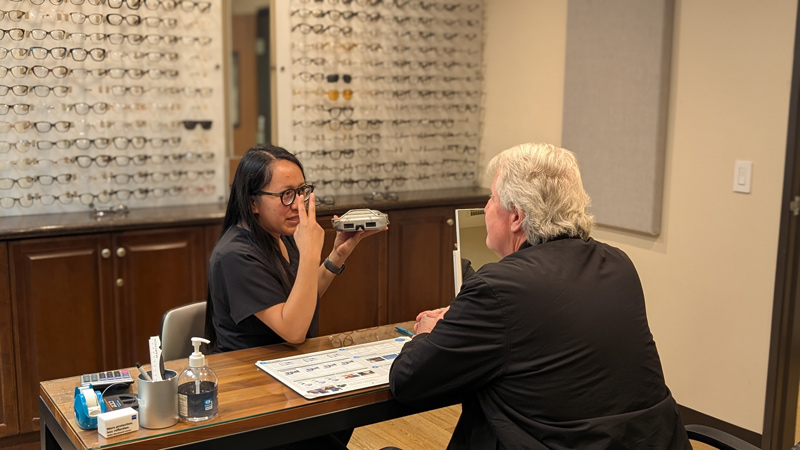 Fitting and care at Yamane Optometry Costa Mesa