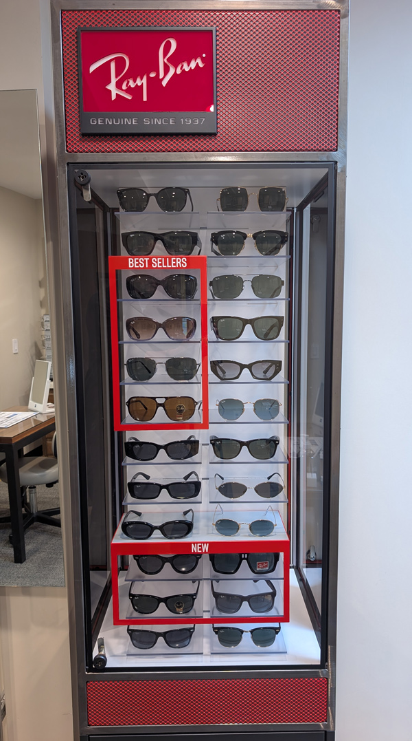 Designer sunglasses at Yamane Optometry Costa Mesa